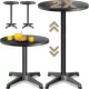 2 db állóasztal, alumínium, fekete, 60 cm, 70115 cm