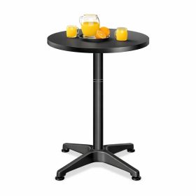   2 db állóasztal, összecsukható, alumínium, fekete, 60 cm, 70/115 cm