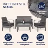 Polyrattan kerti ülőgarnitúra, 4 részes, szürkeantracit