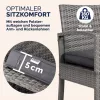 Polyrattan kerti ülőgarnitúra, 4 részes, szürkeantracit
