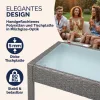 Polyrattan kerti ülőgarnitúra, 4 részes, szürkeantracit