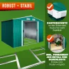 Kerti tároló, zöld, fém, 260 x 205 x 180 cm, vízzáró