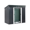 Kerti tároló, antracit, fém, 200x125x180 cm, vízzáró, zárható
