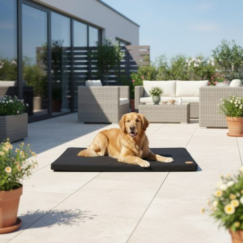 Gelato vízálló kutyafekhely, XL 107x69 cm, fekete