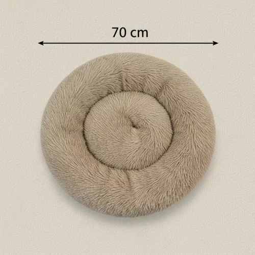 Ponchik kerek kutyafekhely, 70 cm, barna