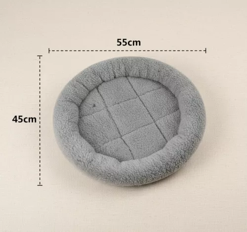 Waffle kerek cicafekhely, szürke