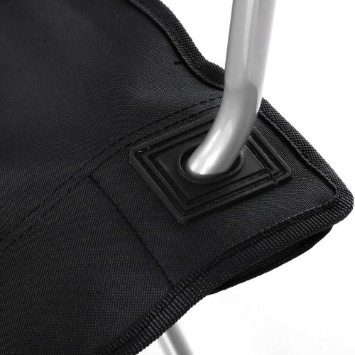 2db Kemping szék, fekete, karfás, pohártartóval, 120 kg-ig terhelhető