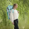 Tengerparti szék, összecsukható, hátfájáscsökkentő, zöld és fehér