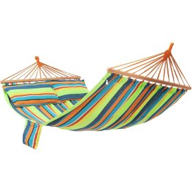   Függőágy 2 párnával, hordozható kétszemélyes, teherbírás 300 kg, 210 x 150 cm