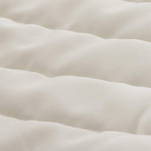 Párnázott dupla hintaágy, levehető ívelt bambusz rúddal, krém és bézs