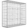 SONGMICS Gabion kosár, fém gabion ketrec 5 x 10 cm-es hálóval kövekhez, galvanizált,