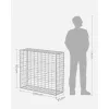 SONGMICS Gabion kosár, fém gabion ketrec 5 x 10 cm-es hálóval kövekhez, galvanizált,