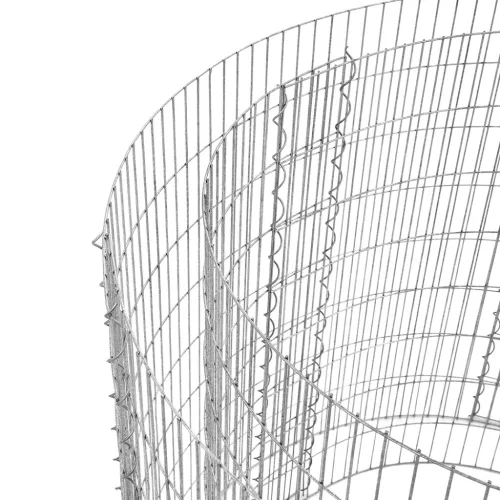 Kerek gabion kőhöz, fém kosár, vastag rács