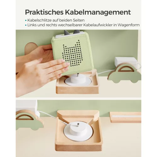 SONGMICS Toniebox Polc, Fali Polc 35 Figurához, Gyermek Polc, Könnyű Összeszerelés,