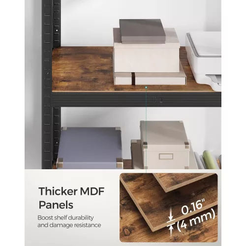 SONGMICS Polcos rendszer, 40 x 90 x 180 cm, 875 kg teherbírás (175 kg polconként), ipari