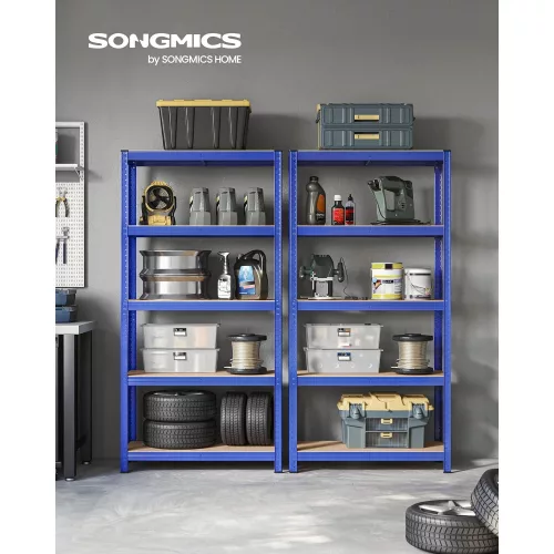 SONGMICS 5 szintes polcrendszer, acél polcrendszer tároláshoz, szerszám nélküli