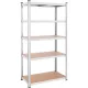 SONGMICS 5 szintes polcrendszer, acél polcrendszer tároláshoz, szerszám nélküli