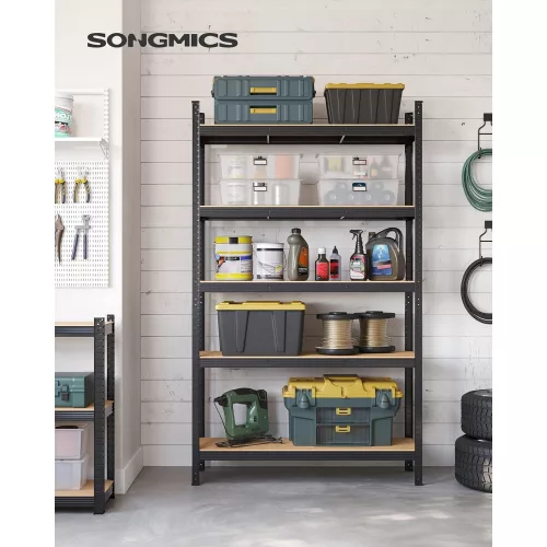 SONGMICS 5 szintes polcrendszer, acél polcrendszer tároláshoz, szerszám nélküli