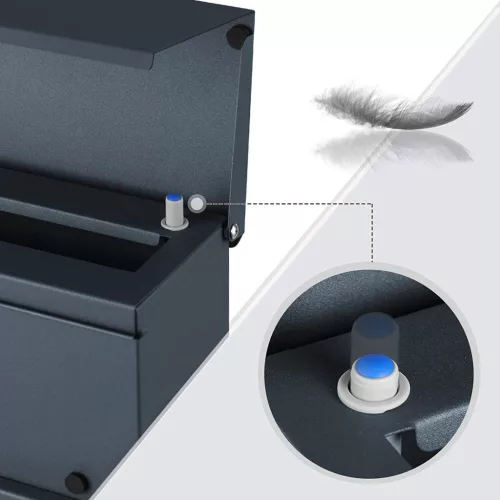 Zárható postaláda újságtartóval, falra, kerítésre szerelhető, antracit szürke