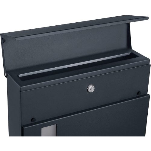 SONGMICS Modern Levélvállalat, Zárható Falra Szerelhető Posta Láda Újságtartóval, Könnyen