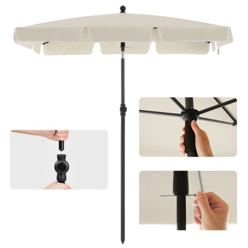 Napernyő erkélyre, dönthető, 2x1,25 m, bézs