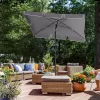 Napernyő erkélyre, dönthető, 2x1,25 m, UPF 50+, szürke