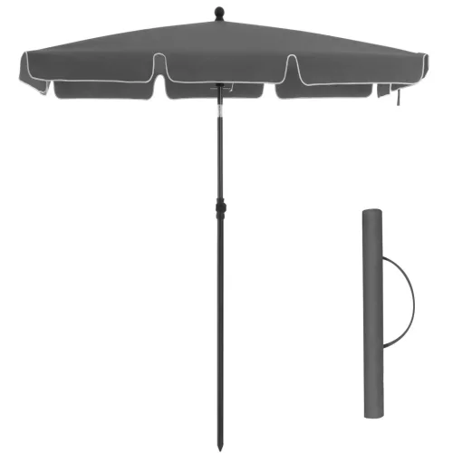 Napernyő erkélyre, dönthető, 2x1,25 m, UPF 50+, szürke