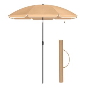   Napernyő, 2 m, taupe, UPF 50+, napvédelem, hordozható, 8 szögletű