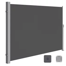   Oldalfal napellenző, belátásgátló, füstszürke, 180 x 350 cm