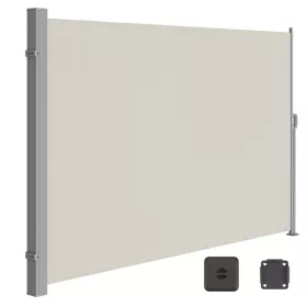   Oldalsó terasznapellenző, belátásgátló, szürke, 280 g/m² 180 x 350 cm
