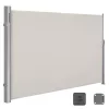 Oldalsó terasznapellenző, belátásgátló, bézs, 280 g/m² 200 x 350 cm