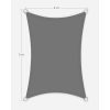 Napvitorla, 2x3m, 93% UV védelem, víz és időjárás álló, szürke