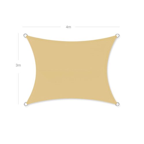 SONGMICS 3 x 4 m napvitorla, legalább 1000 mm-ig vízálló, 93%-os UV-védelemmel