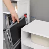 Fellépő létra, összecsukható, 2 fokos, csúszásmentes, 150 kg-ig, szürke, fekete