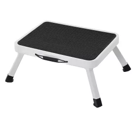   Fellépő zsámoly, összecsukható, acél, csúszásmentes, 150 kg-ig, fehér