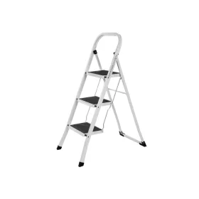 SONGMICS 3 lépcsős létra, nagy teherbírású acél, összecsukható, hordozható