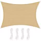 Napvitorla, 3x4m, UV védelem, légáteresztő anyag, időjárás álló, homokszínű