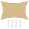Napvitorla, 3x5m, UV védelem, légáteresztő anyag, időjárás álló, homokszínű