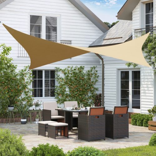 Napvitorla, 3x5m, UV védelem, légáteresztő anyag, időjárás álló, homokszínű