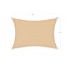 Napvitorla, 3x5m, UV védelem, légáteresztő anyag, időjárás álló, homokszínű