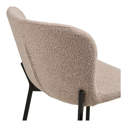2 db Maceda Bárszék, bouclé, bézs, 65 cm ülésmagasság