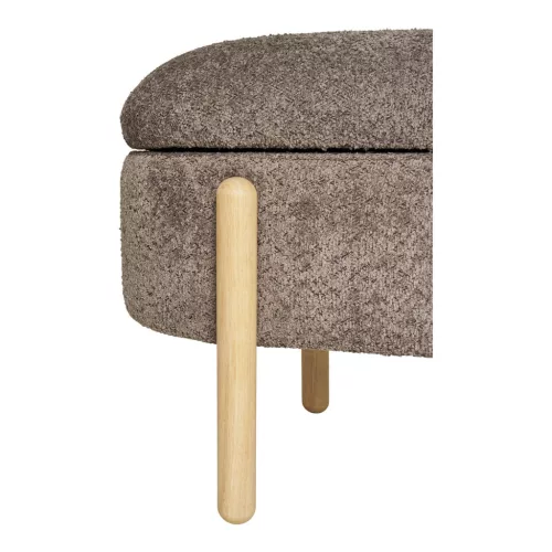 Ülőpad tárolóval, barna/natúr, elegáns dizájn