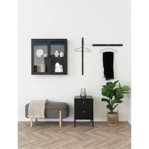 Ülőpad tárolóval, barna/natúr, elegáns dizájn