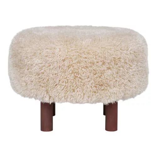 Inverness puff, kerek puff, világosbarna