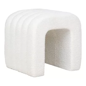 Colma puff, teddy borítással, fehér