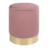 Gamby puff, bársony, rózsaszín, sárgaréz alappal, 34 x 34 x 43 cm
