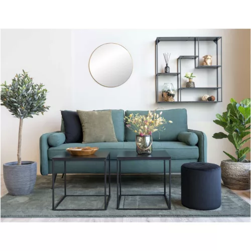 Lerakóasztal fekete kerettel, 45 x 45 x 45 cm