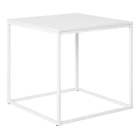   Vita lerakóasztal, modern dizájn, fehér keret, 45 x 45 x 45 cm
