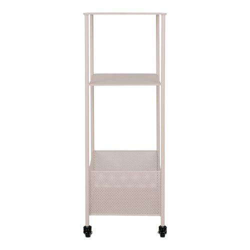 Torres 3 szintes tároló kocsi, acél váz, homok színű 35x35x100 cm