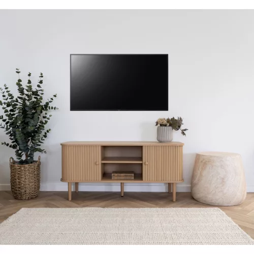 TV szekrény, 2 ajtóval, natúr színű 113x40x52cm